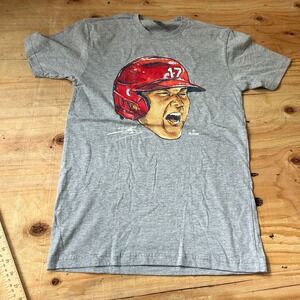 Shohei Ohtani #17 Short Sleeve Shirt SMALL MLBPA Baseball 500 Level NWOT